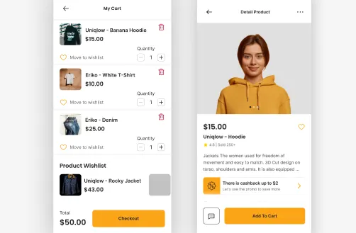 Cart & Wishlist