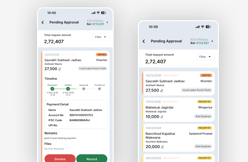 Request History and Pending Approval Tracking